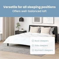 VidaXL Hoofdkussen met kussen 2 pcs wit 61 x 41 x 20 cm polyester - thumbnail