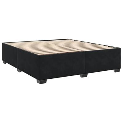 Bedframe zonder matras 200x200 cm fluweel zwart