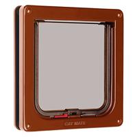 Cat Mate kattenluik met tweewegsluiting 13mm bruin - thumbnail