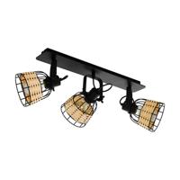 Eglo 3-lichts plafondlampAnwick 1 met rotan - 43326 - thumbnail
