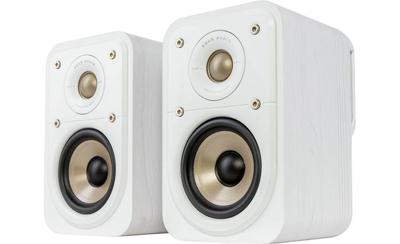Polk Audio Signature Elite ES10 Surround Speakers met Hoge Resolutie, Wall-Mountable Satellietluidsprekers voor Thuisbioscoop, Dolby Atmos en DTS:X Compatibel (Set van 2) - Wit