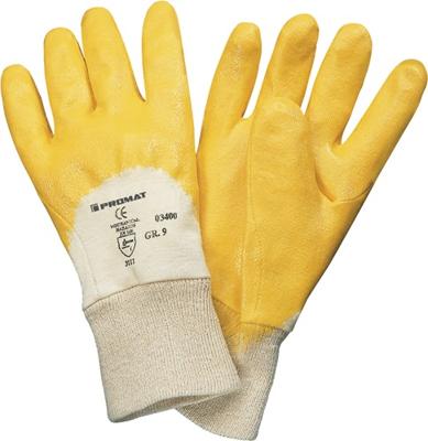 Promat/Tecwerk Handschoen | lip | maat 7 geel | nitril coating | EN 388 PSA-categorie II - 4000371280