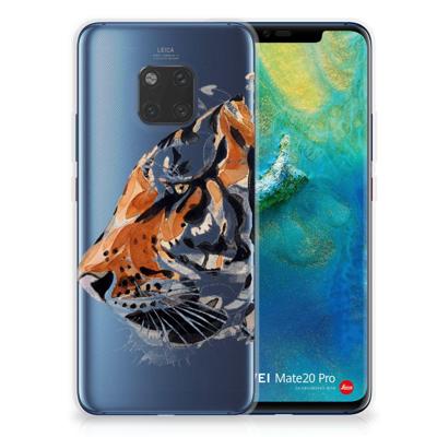 Smartphone hoesje Huawei Mate 20 Pro Watercolor Tiger Smartphone hoesje Huawei Mate 20 Pro Watercolor Tiger