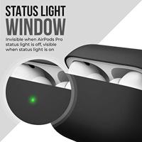 KeyBudz AirPods Pro Case met sleutelhanger Hybrid Shell serie compatibel met AirPod Pro Case Cover (zwart) - thumbnail