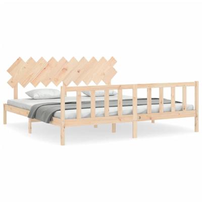 Bedframe zonder matras massief grenenhout 200x200 cm