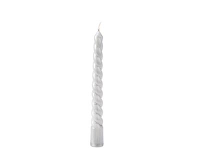 Decoris Kerstboomkaars zilver ø1,2x10cm set a 8