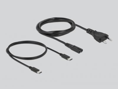 Delock 41453 USB-oplader USB-C, USB-A USB PD Zwart Thuis USB Power Delivery (USB-PD), Overstroombeveiliging, Snellader