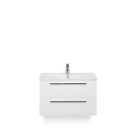 Seville Badmeubelset 80 cm - Wit Hoogglans - Keramische Wastafel Wit Enjoy - thumbnail