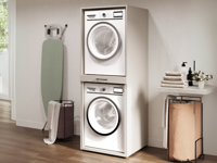 Wasmachinekast WASHING 2 machines boven elkaar MEDIUM kasjmier - thumbnail