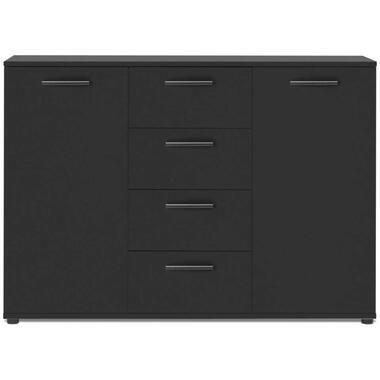 Kast Praag - antraciet - 85x120x35 cm