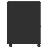 VidaXL Printerkastje met wielen 60x50x67 cm zwart - thumbnail