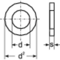 Onderlegring 5.3 mm 10 mm RVS A2 100 stuk(s) TOOLCRAFT A5,3 D125-A2 194695 - thumbnail