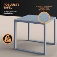 Polyrotan Balkonset Tuinset 3-delig Grijs - thumbnail