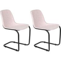 Zuiver Eetkamerstoel 'Thirsty' Gerecycled PET, kleur Roze - thumbnail