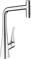 Hansgrohe Metris Select M71 M7117-h320 ééngreeps keukenmengkraan met uittrekbare vuistdouche, chroom - thumbnail