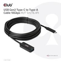 club3D CAC-1536 USB-kabel USB 3.2 Gen2 USB-C stekker, USB-B bus 5.00 m Zwart - thumbnail