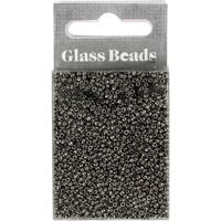 Creativ Company Rocailles, d 1,7 mm, afm 15/0, gatgrootte 0,5-0,8 mm, grey metal, 25 gr/ 1 doos - thumbnail