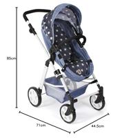 Combi-poppenwagen Nele - Stars Navy - thumbnail