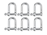 PARKSIDE RVS karabijn- of beugelhaken (6 D-haken) - thumbnail