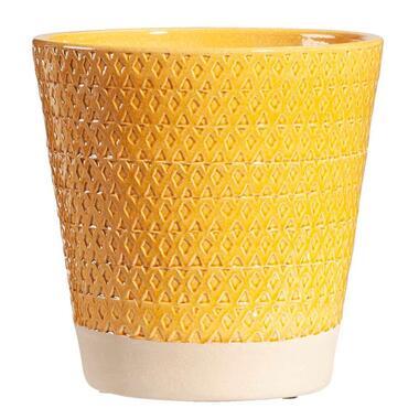 Bloempot Steef - geel - 24xØ24 cm