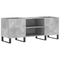 Platenkast 121x38x48 cm bewerkt hout betongrijs - thumbnail
