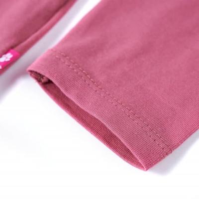Kindershirt lange mouwen hert van pailletten 92 frambozenkleurig - thumbnail