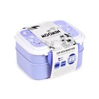 Moomin Lila Clip Bento Box Lunchtrommel met bestek - thumbnail