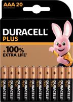 Duracell Plus-AAA CP20 Micro (AAA)-batterijen, alkalinemangaan, 1,5 V, 20 stuks - thumbnail