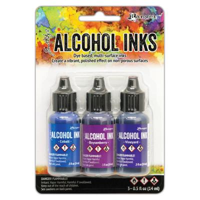 Ranger • Tim Holtz Alcohol Inks Cobalt, Boysenberry & Vineyard 14ml