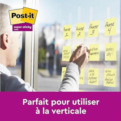 Post-it Super Sticky notes, 90 vel, ft 76 x 127 mm, pak van 6 blokken, kanariegeel - thumbnail