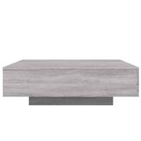 Salontafel 100x100x31 cm bewerkt hout grijs sonoma eikenkleurig - thumbnail