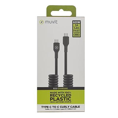 Kabel USB-C naar USB-C Muvit for Change Zwart 1,2 m