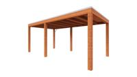 Trendhout Overkapping Palermo 545x310 cm- Plat dak- Hout- Trendhout - thumbnail
