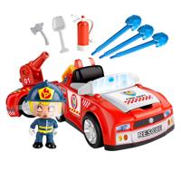 Famosa Pinypon - brandweerwagen met aanhanger en brandweerman - thumbnail