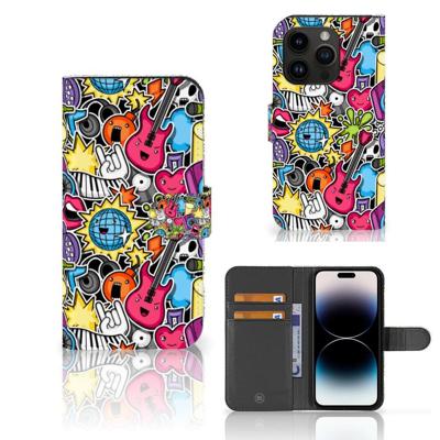 iPhone 15 Pro | Wallet Case | met Pasjes | Punk Rock