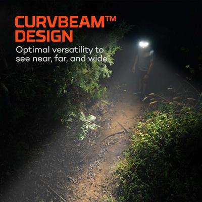 Ledlamp voor op het hoofd Nebo Curvbeam 600 Zwart 600 lm