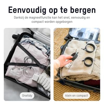 Ansmann 1700-0188 USB-kabel USB-A stekker, USB-C stekker, Apple Lightning stekker 120 cm Zwart Textielmantel