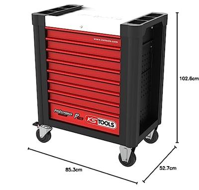 KS Tools 8107397 Werkplaatswagen Kleur (specifiek): Zwart, Rood