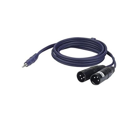DAP FL46 aux kabel - stereo mini Jack > 2 XLR male 3pins 3 meter