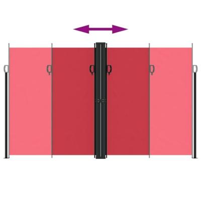 Windscherm uittrekbaar 200x1000 cm rood