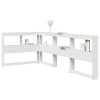 Boekenkast Hoofdeinde L-vormig 80 cm massief grenenhout wit - thumbnail