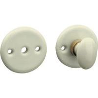 Artitec WC garnituur 8 mm Evelyne porselein ivoor/messing ongelakt - thumbnail