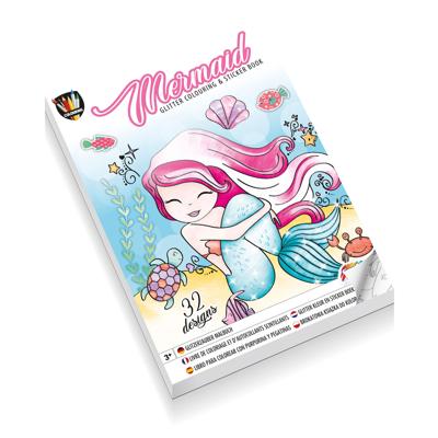 Grafix Colouring Glitter sticker boek A4