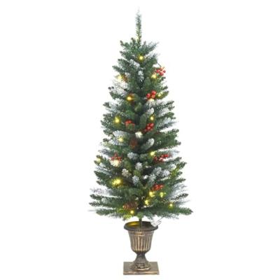 VidaXL 4-delige kerstdeurdecoratieset pvc
