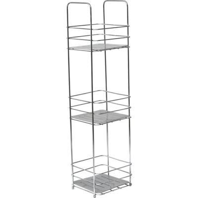 Gebor - Staand Doucherek 63x16x15cm - 3 Laags Badkamerrek - Doucherek Zonder Boren – Chroom – Badkamer – Douche Gebor - Staand Doucherek 63x16x15cm - 3 Laags Badkamerrek - Doucherek Zonder Boren – Chroom – Badkamer – Douche