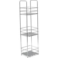 Gebor - Staand Doucherek 63x16x15cm - 3 Laags Badkamerrek - Doucherek Zonder Boren – Chroom – Badkamer – Douche - thumbnail