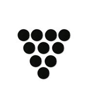 Nobo magneten, 38 mm, zwart, blister van 4 stuks - thumbnail