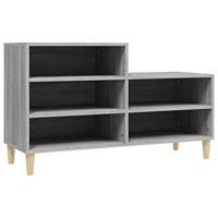 VidaXL Schoenenkast 102x36x60 cm bewerkt hout sonoma grijs - thumbnail