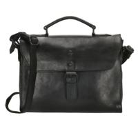Genicci Leren Handtas Orion Zwart - thumbnail