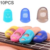 10 stuks Guitar Ukulele snaarinstrument vinger Protector anti-pijn vinger Cap in willekeurige kleur Delivery(Size: M) - thumbnail